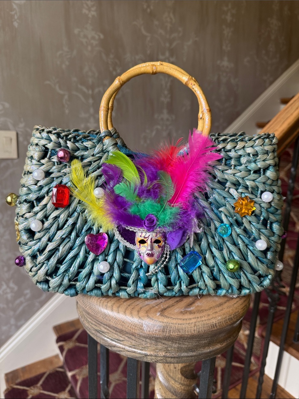 MARDI GRAS themed tote bag good condition